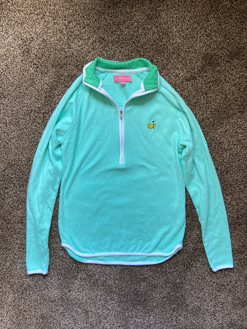 Masters Magnolia Lane Pima Cotton Zip Shirt Size XS